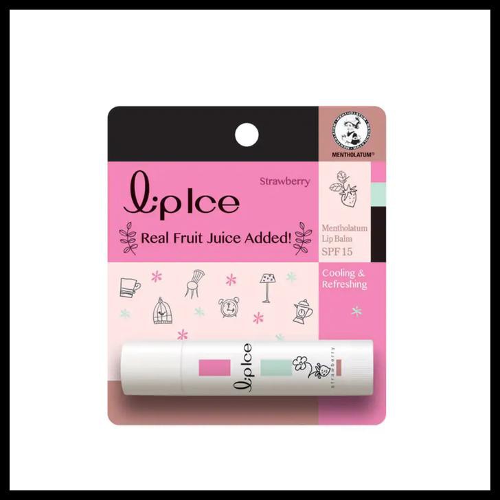 ONSALE Mentholatum Lip Ice Strawberry Lip Balm SPF 15