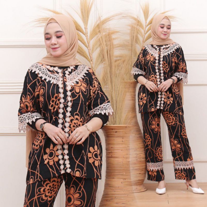 Setelan CP renda / Piyama Renda / Daster Arab / baju tidur /Setelan Celana Panjang Renda