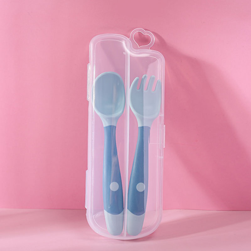 Peralatan Sendok Garpu MPASI Bayi / Peralatan Makan Bayi Silicone - BPA FREE