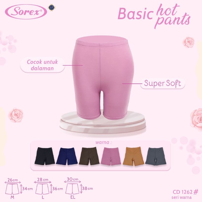 K351 - SHORT PANT WANITA SOREX UNDERWARE ART 1262 HARGA PER 1 PCS / Short Pant / Sorex Short Pant / Underware Sorex / Celana Dalam Boxer Wanita / Sorex Short Pant 1262