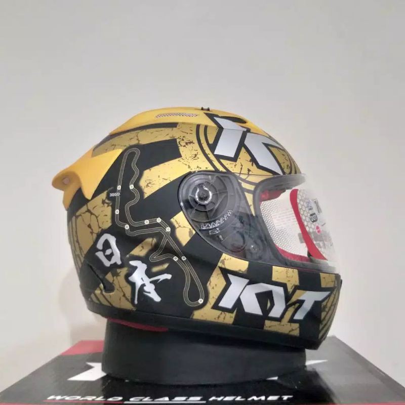 Helm KYT RC 7 Black Gold doff
