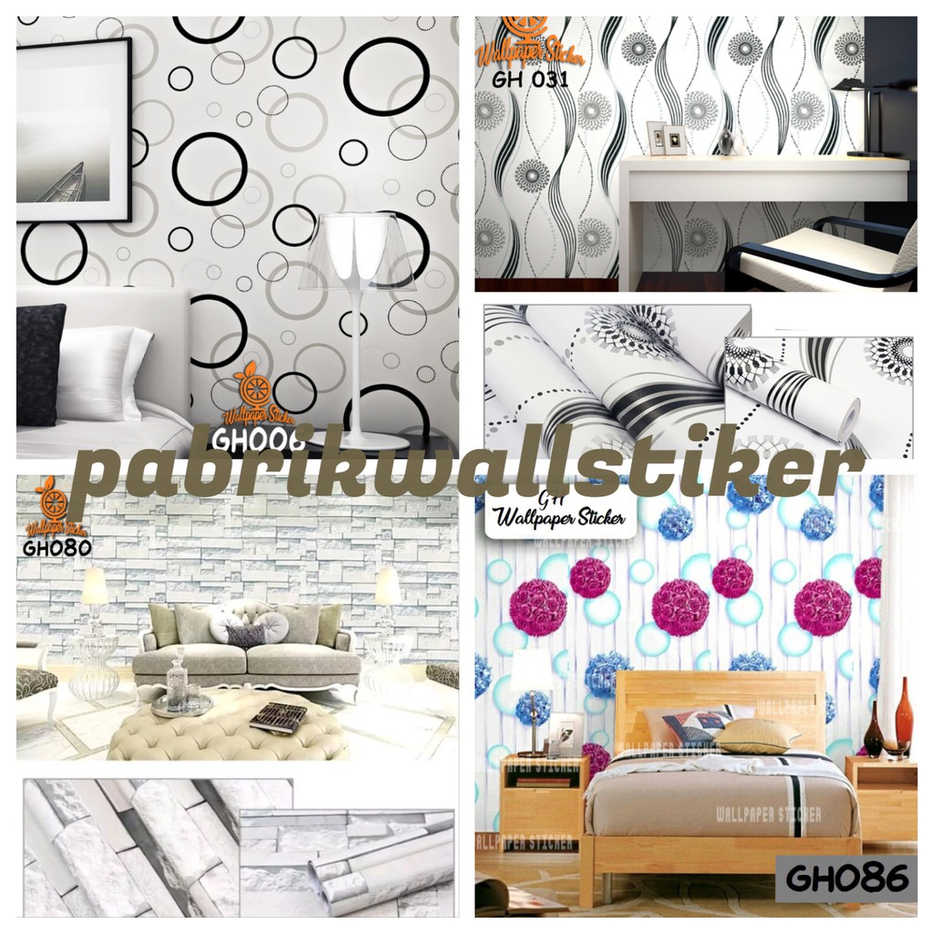 Stiker dinding wallpaper stiker motif elegant bisa pilih motif hiasan kamar tidur dekorasi rumah elegant Ukuran 45cmx9meter KodeGH