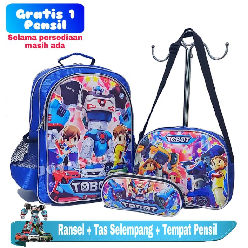 Tas Anak Ransel 3in1 - Ransel Sekolah Anak SD Gratis Tas Dan Tempat Pensil - Tas Karakter Sekolah