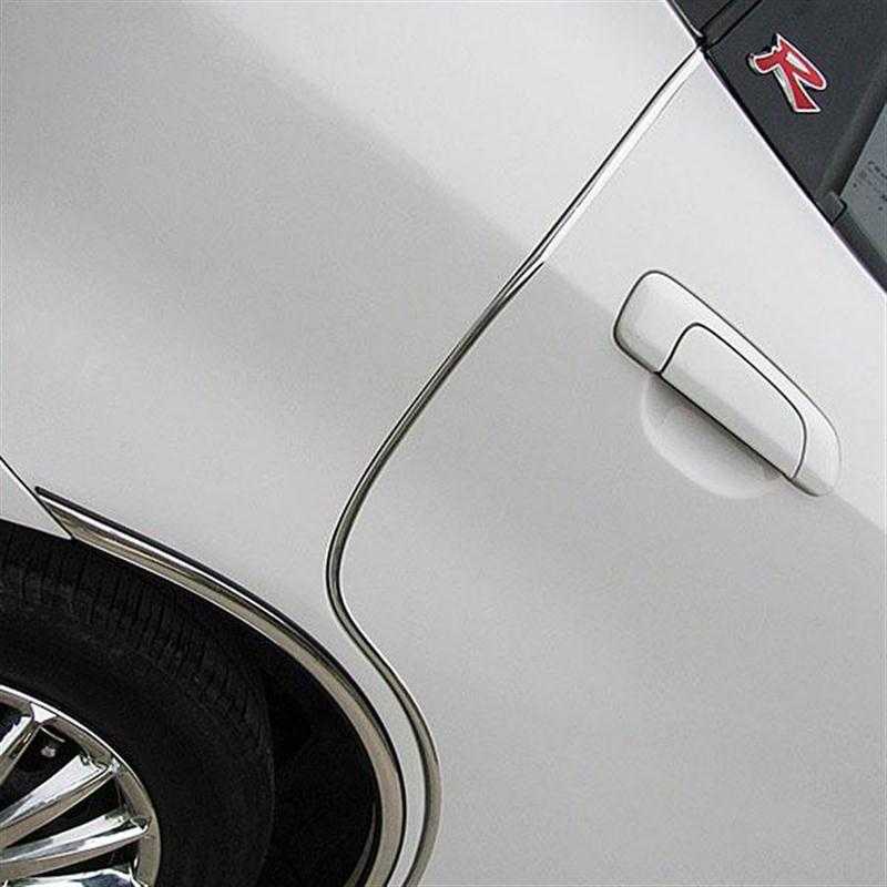 Lis Dekorasi Interior Mobil Moulding Chrome Trim Strip 4M - C3578-Silver