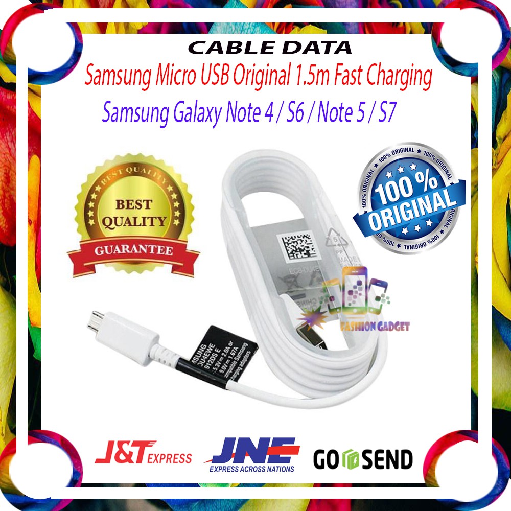 ORIGINAL Kabel Data Samsung Micro USB 1.5m Fast Charging Samsung Galaxy Note 4 / S6 / Note 5 / S7