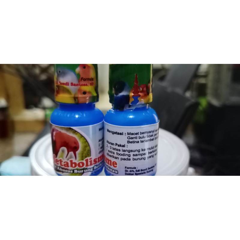 Metabolis dr edy vitamin PENGGACOR burung pleci lovebird kenari sogok ontong Kolibri Kacer murai dll