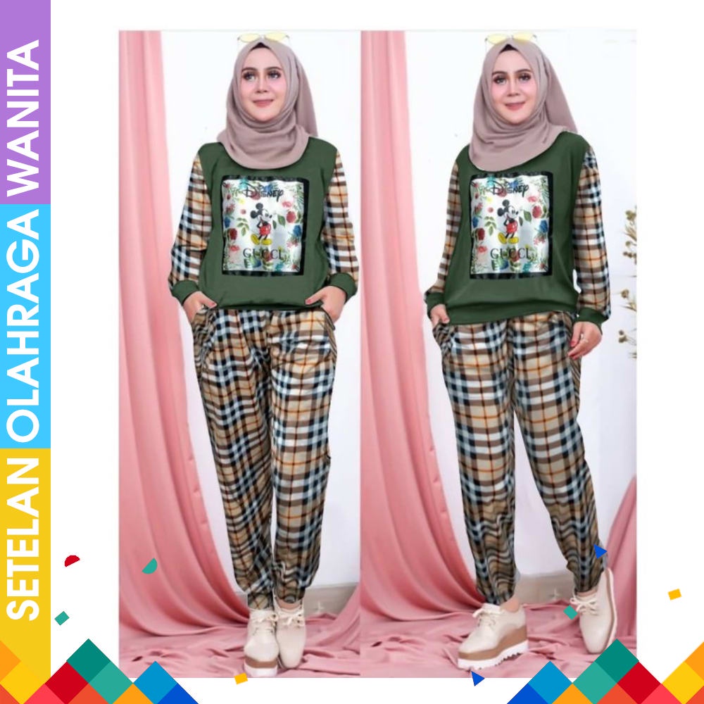 Setelan Baju Senam Olahraga Kuning Pink Baju Senam Muslim Baju Senam Aerobik Fitnes Zumba Cycling