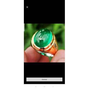 cincin permata batu jambrut jambia