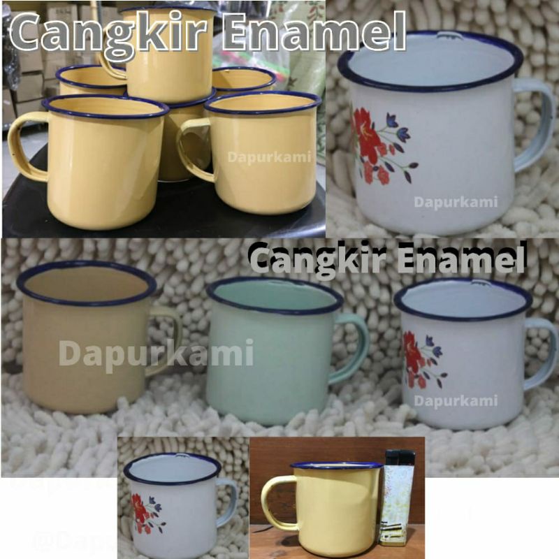 Cangkir Enamel Jadul • Mug Cangkir Enamel