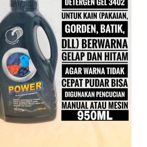 ❅ POWER BLACK DARK GARMEN 950 ML DETERGEN GEL ✬