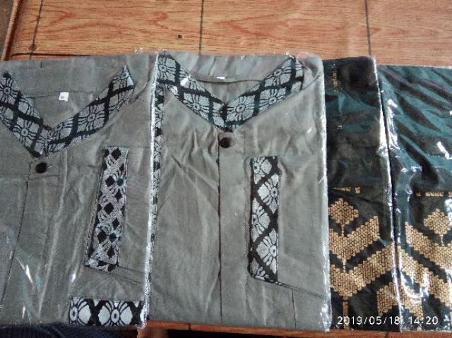 Kemeja Batik Pria Modern Lengan Panjang Motif Kembang Tulip