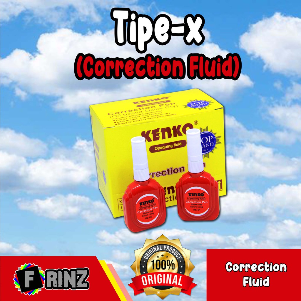 

ATK ~ Tipe - x Putih / Correction Fluid / Tip - Ex Penghapus Pulpen Kenko KE - 01