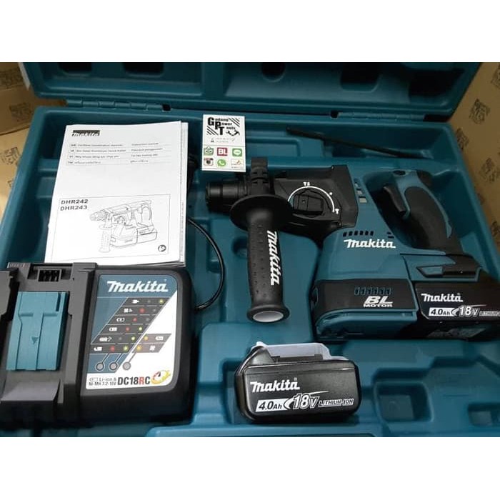 Termurah Mesin Bor Cordless Baterai Beton Rotary Hammer Makita DHR 242 DHR 242 Original