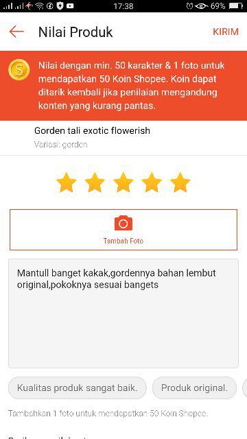 Gorden Tali Murah Green Sunflower