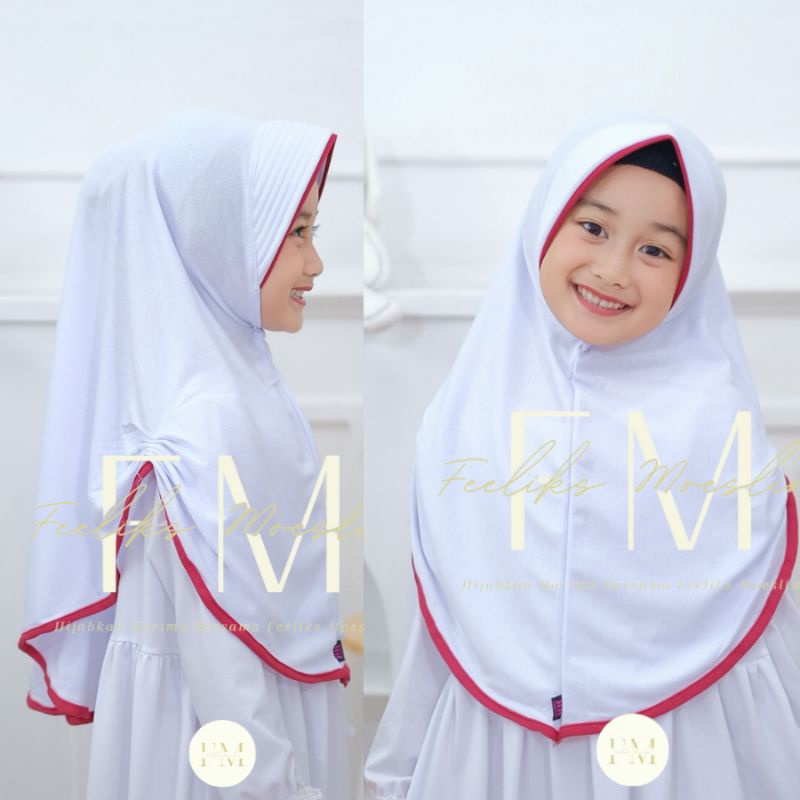 Hijab Bergo Penguin 6-10thn / Jilbab nyaman murah adem kerudung kualitas PREMIUM