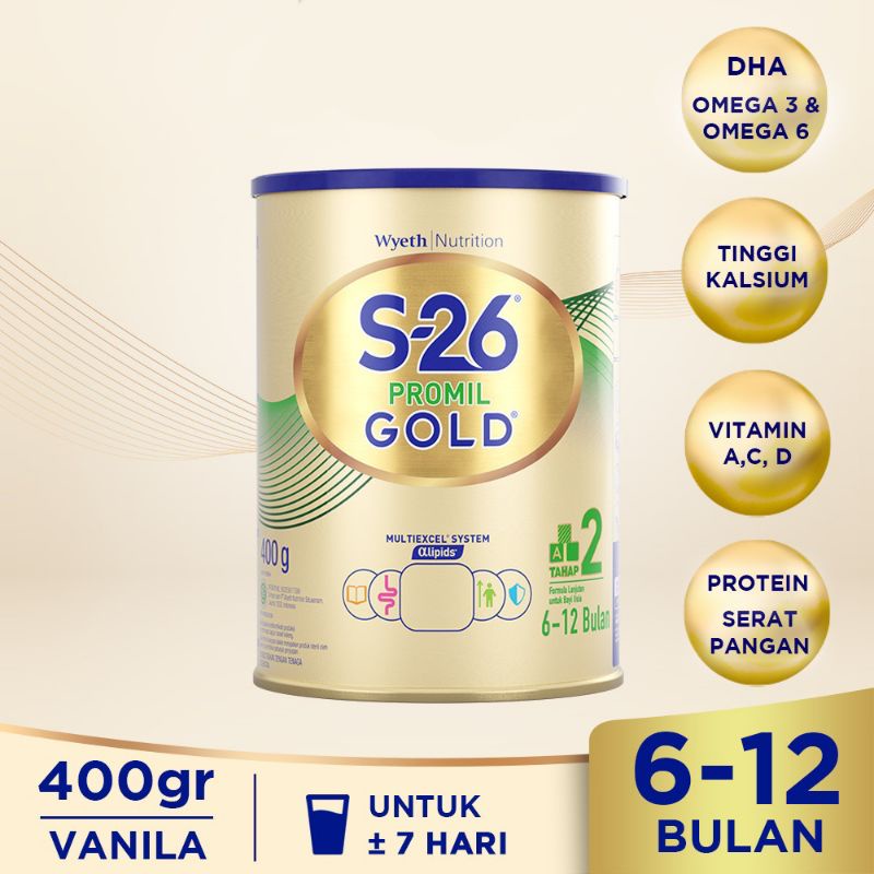 WYETH S-26 PROMIL GOLD TAHAP 2 400 G SUSU FORMULA BAYI 6 - 12 BULAN S26