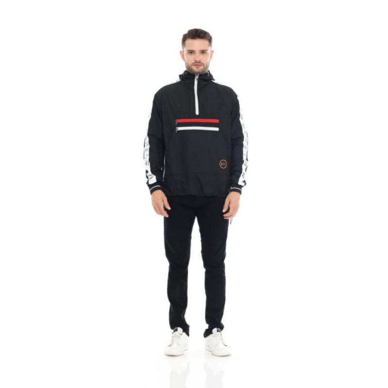 jaket pria cougle tebal anti air cocok untuk naik gunung touring dan bersepeda warna hitam