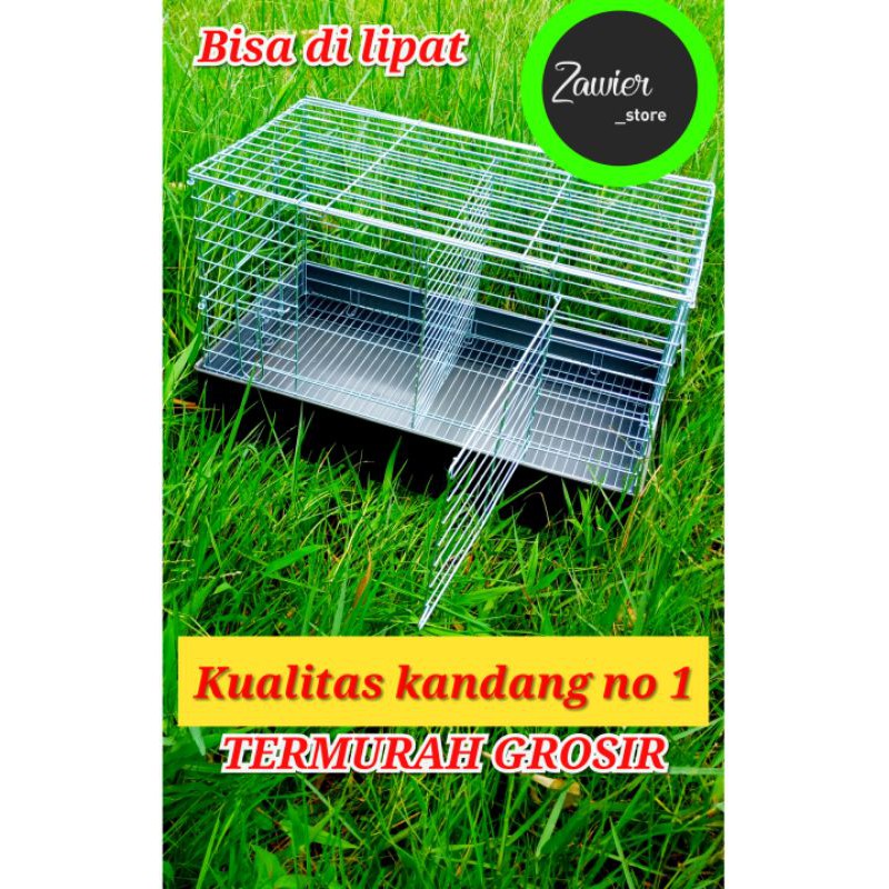 KANDANG KUCING.KELINCI.ANJING BESI LIPAT (KHUSUS GOSEND)-1⏩55x30x35