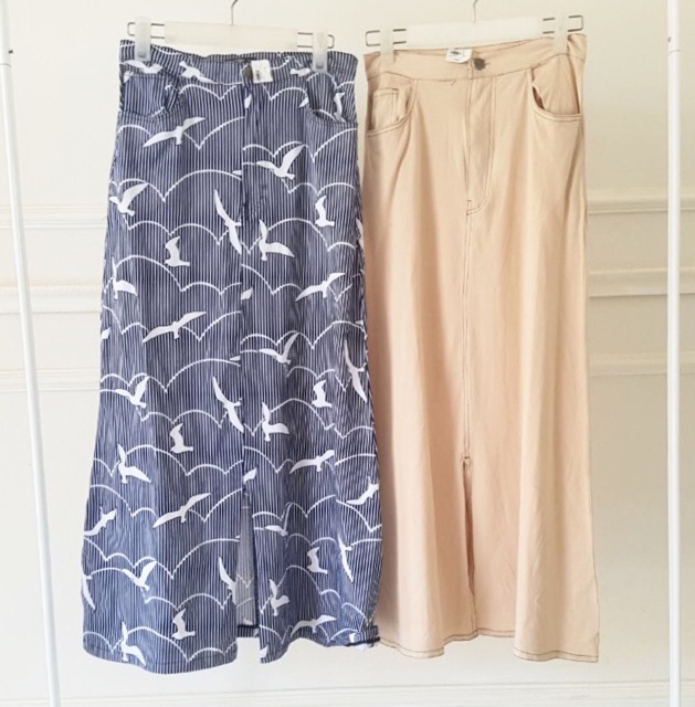 ROK PANJANG BIRD . ROK PANJANG KREM  (BUSTIER DIJUAL TAPI TERPISAH HARGA