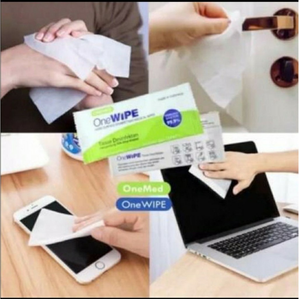 One Wipe Box isi 50 pcs Tissue Desinfektan OneMed