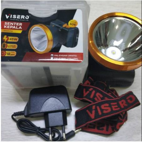 Headlamp Visero 45 Watt - Senter Kepala Visero 45w VHL-5145AW Cahaya Kuning dan Putih