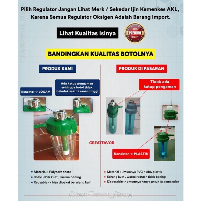 Regulator oksigen medis Kualitas Premium dan murah