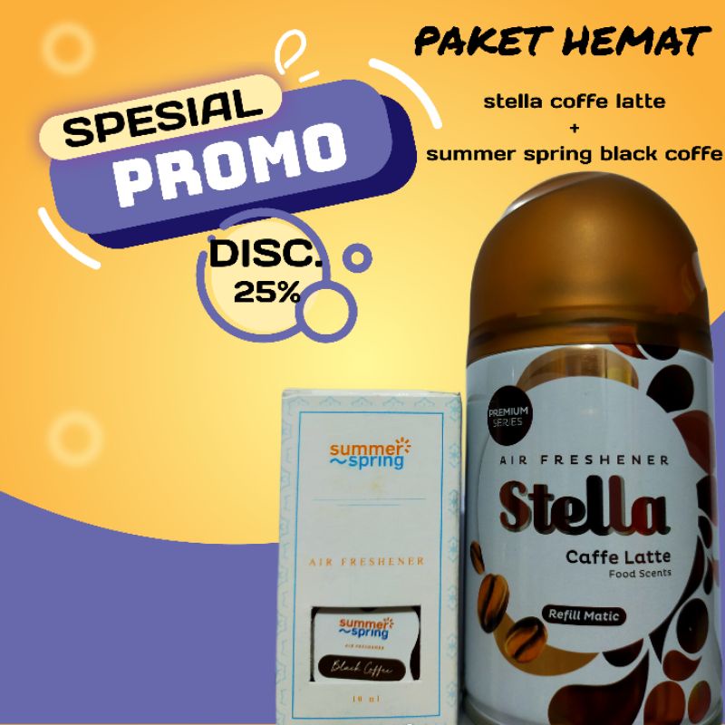 Stella matic reffil paket ekonomis (2 x 225ml)pengharum ruangan