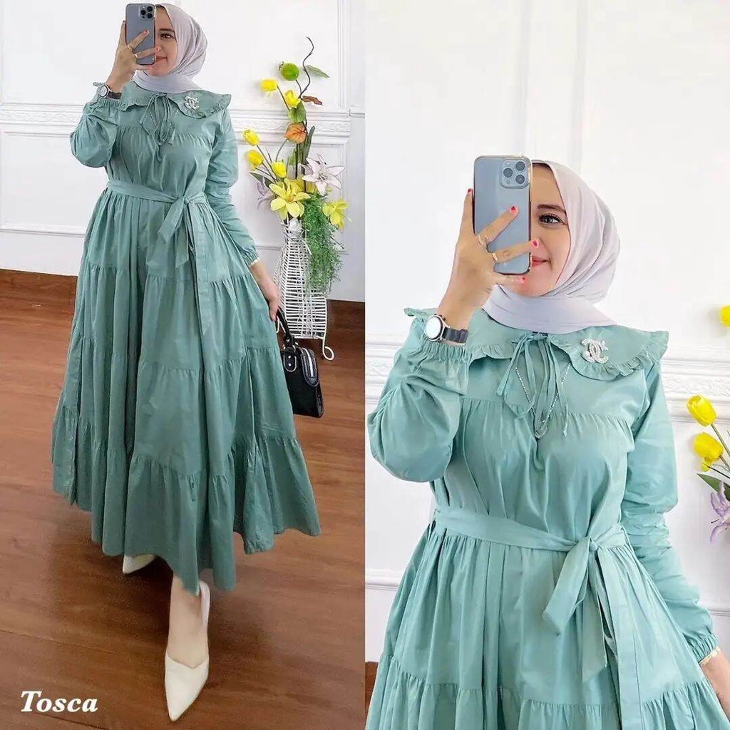 AMORA DRESS BL KATUN RAYON LD 110 CM PB 130 CM Gamis Wanita Terbaru  BAJU GAMIS WANITA TERBARU KEKINIAN SIMPLE DAN KEKINIAN SIMPLE DAN NYAMAN DI PAKAI BAJU DRESS 2022