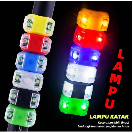 [2 Biji- Sepasang] Lampu Sepeda Gowes LED Depan Belakang