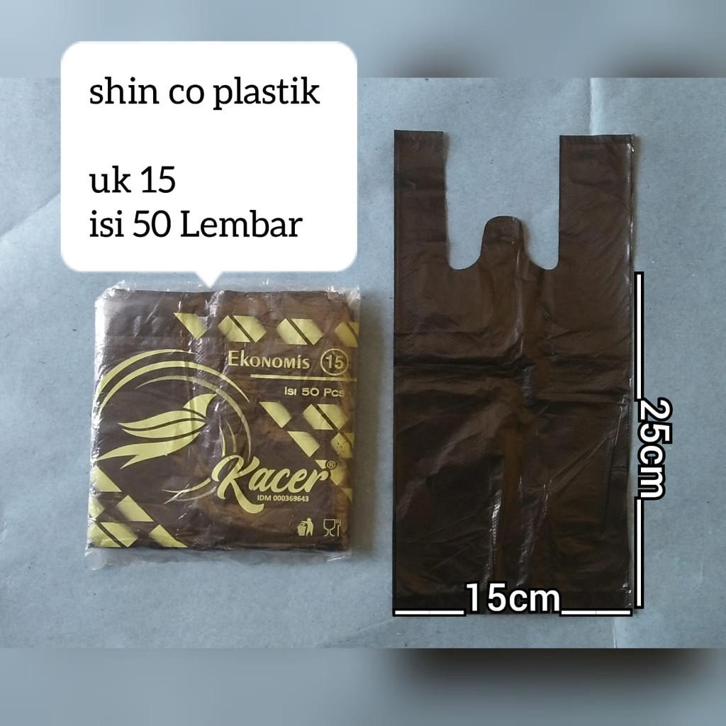 hd kantong kresek plastik hitam KACER EKONOMIS uk 15