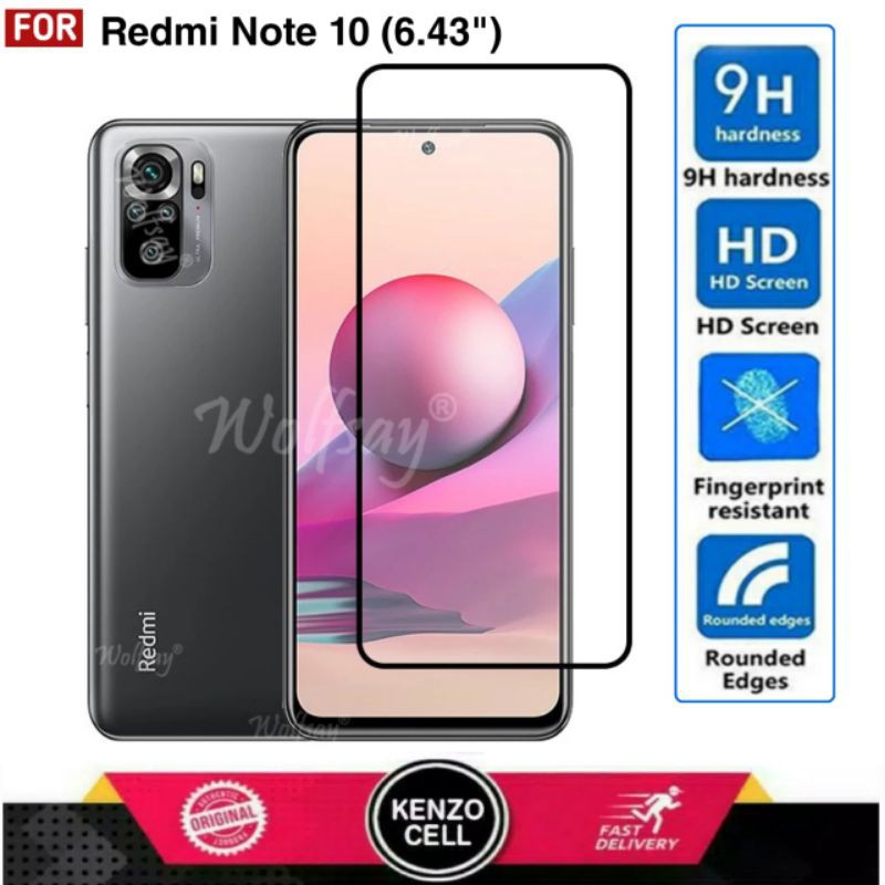 Redmi Note 10 Tempered Glass - Gorila Anti Gores Kaca. Tg Xiaomi Note 10s 5G 2021 Full Layar Lem
