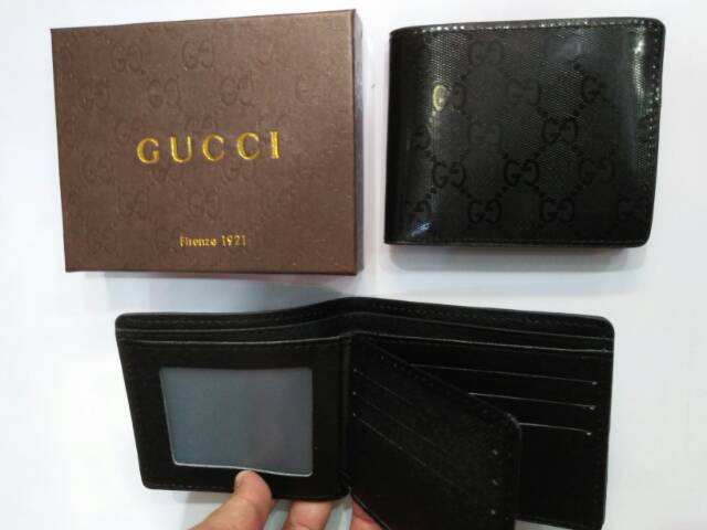 Dompet cowok lamin hitam polos pendek lipat