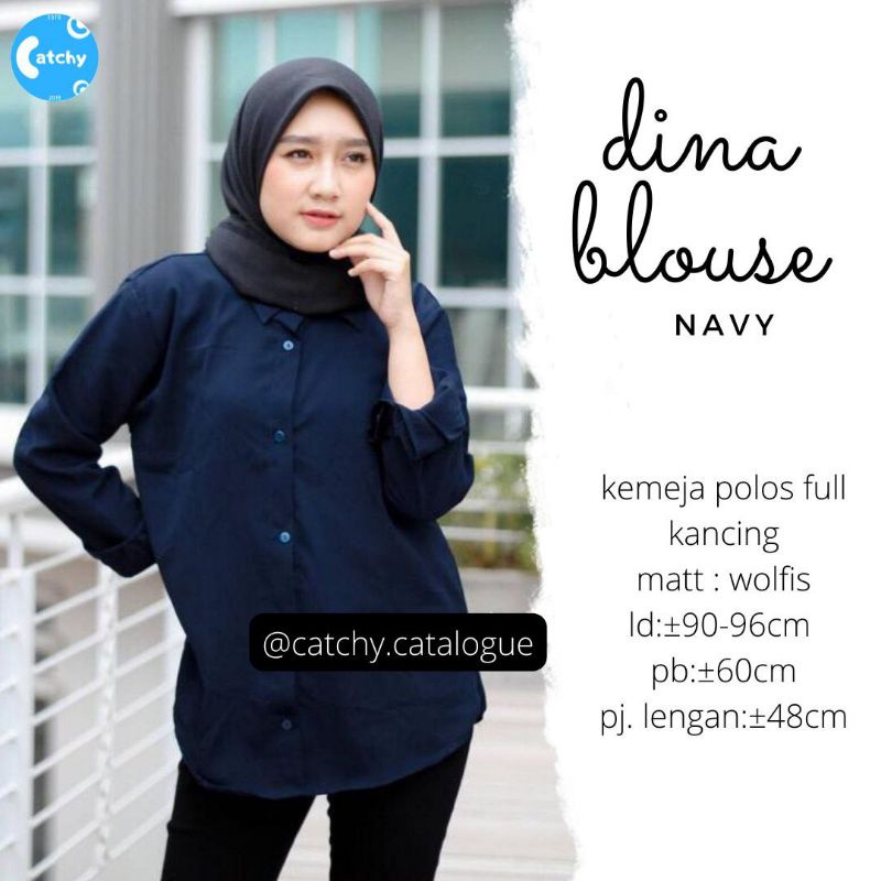 DINA BLOUSE BY CATCHY (BLOUSE MUSLIMAH) Blouse wanita rekomended