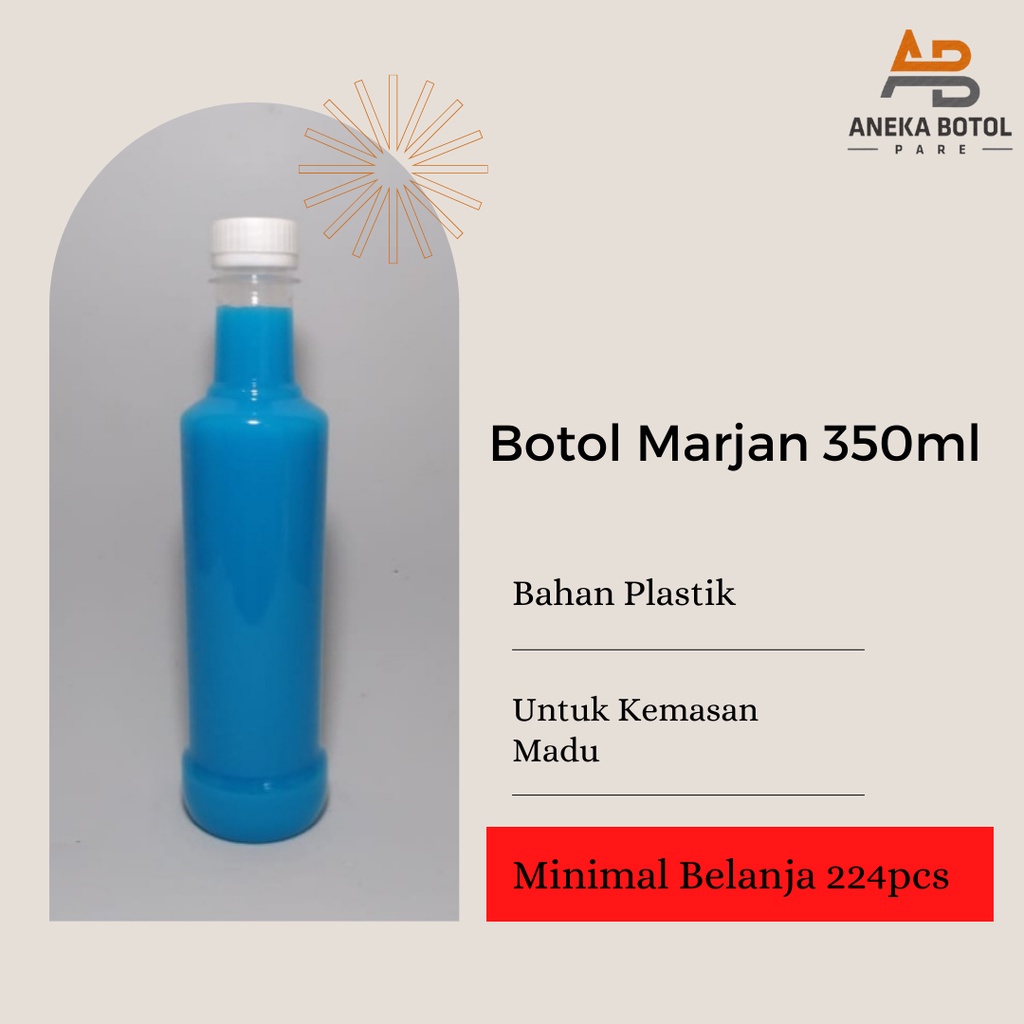 Botol Marjan Plastik 350ml | Botol Plastik 350ml | Botol Madu Plastik 350ml | Botol Minuman 350ml