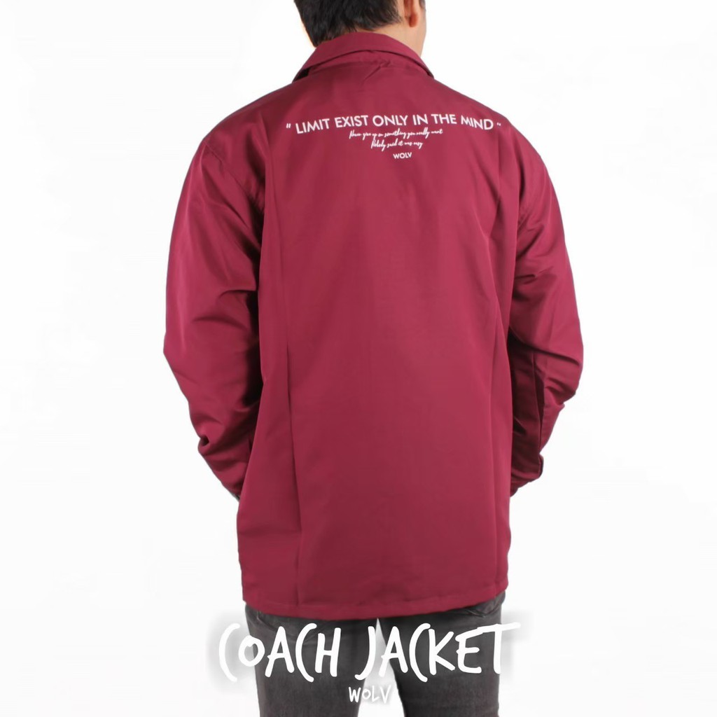 Jaket Coach Wolv Pria / Coach Distro Premium / Jaket Taslan / Jaket Motor Waterproof / Jaket Outdoor