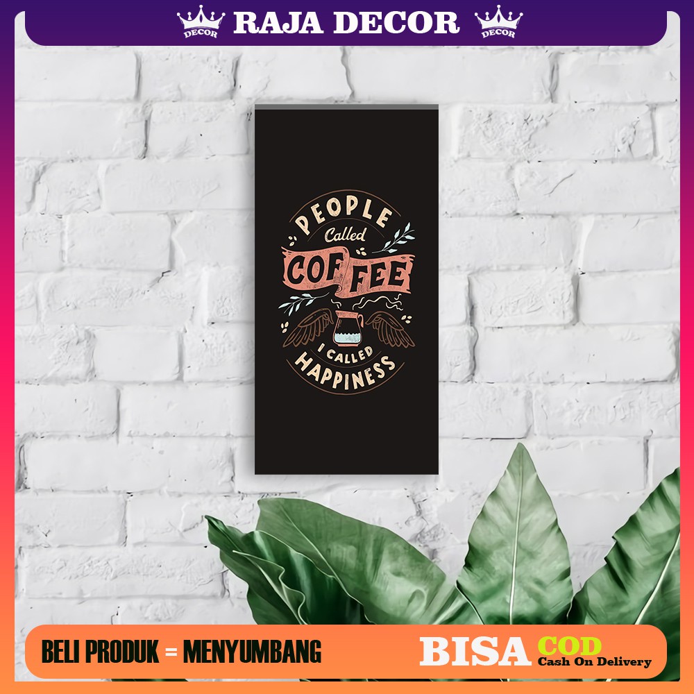 HIASAN DINDING GAMBAR COFFEE KEREN 15X30 CM