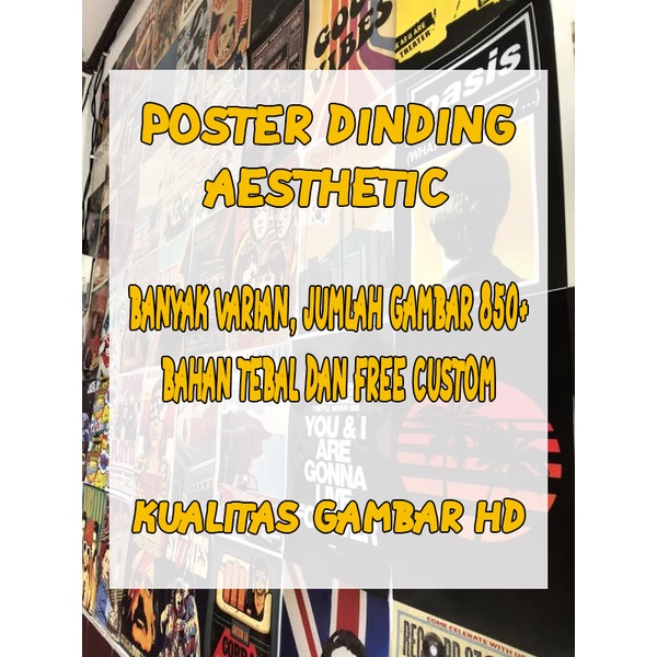 [16PCS POSTER] Poster Aesthetic Stiker Custom Stiker Dinding Kamar Tidur Stiker Dinding