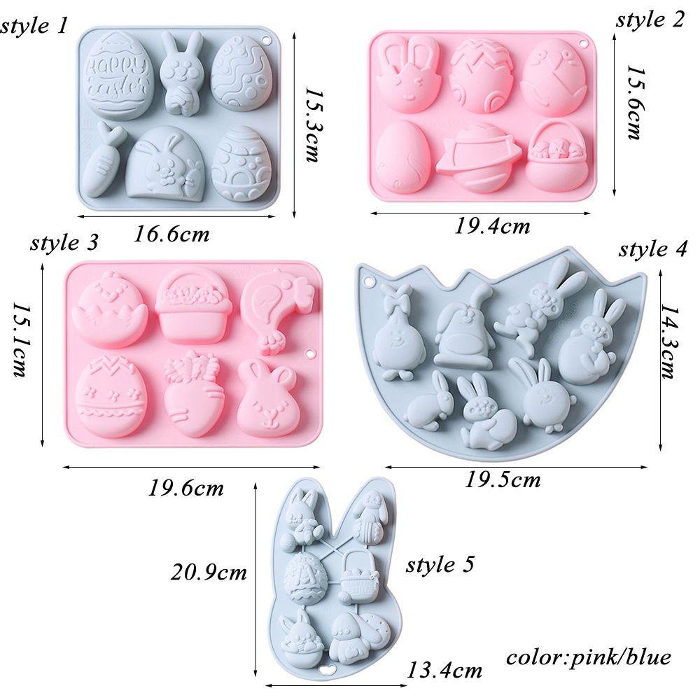 Top Easter Mold Rabbit Cute Bunny Ice Tray Happy Easter Cetakan Silikon