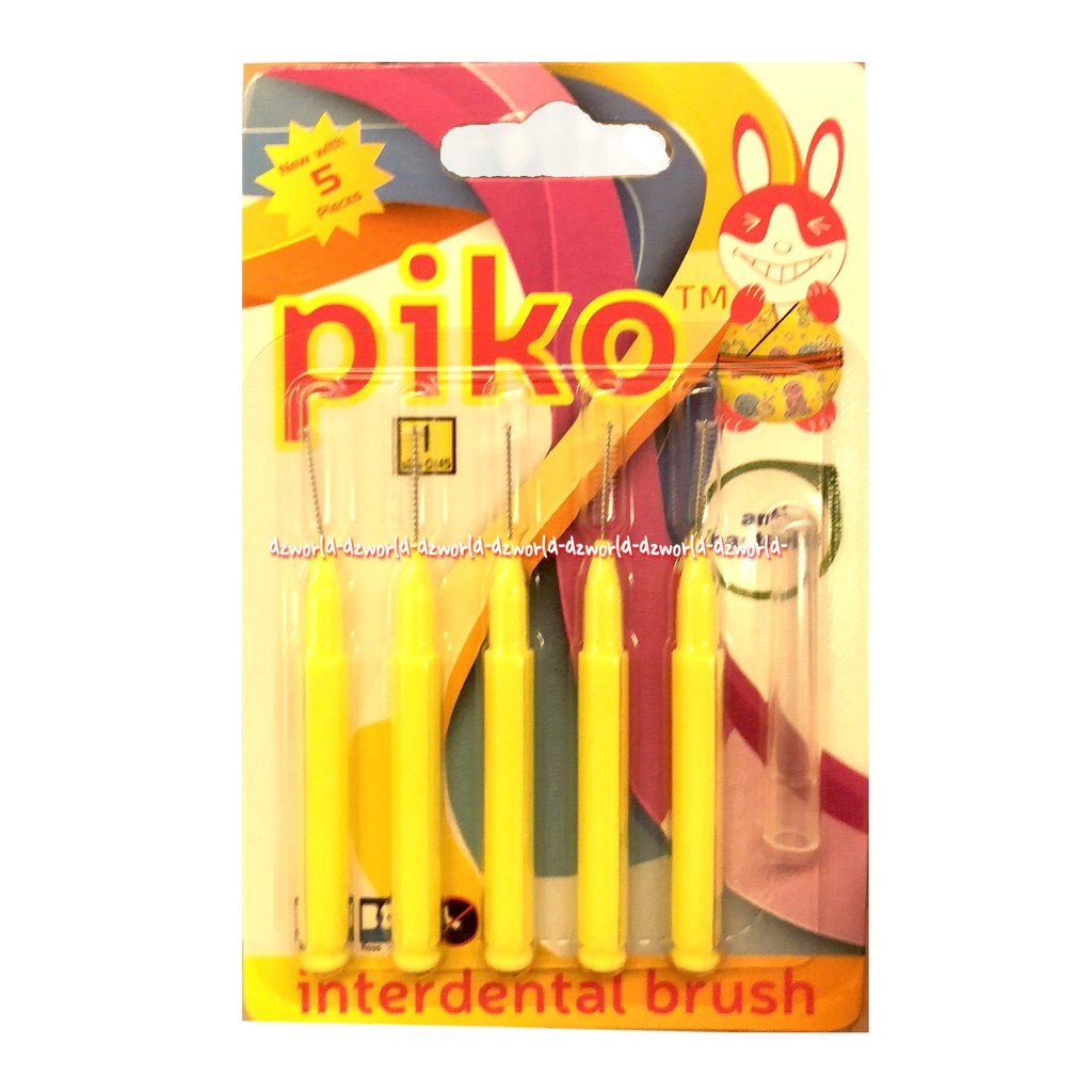 Piko Interdental Brush Toothbrush Sikat Gigi Dengan Ujung Kecil untuk Celah Gigi Pikko Small Brush Tooth Brush Putih Kuning