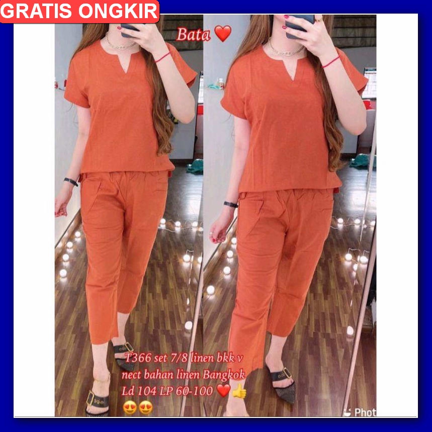 Ar 77 Stelan Terbaru Wanita Set Terry Pearly Atasan Tunik Celana Bahan Moscrepe Stelan Sophie Maroon