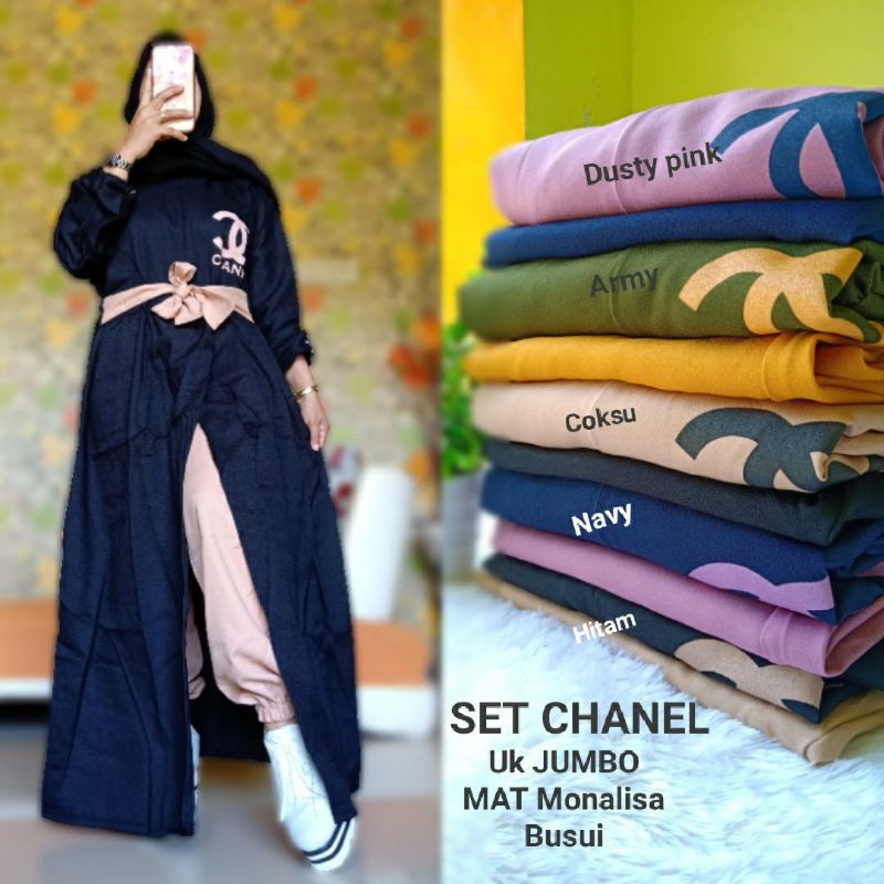 Long Set.Setelan Gamis+Celana