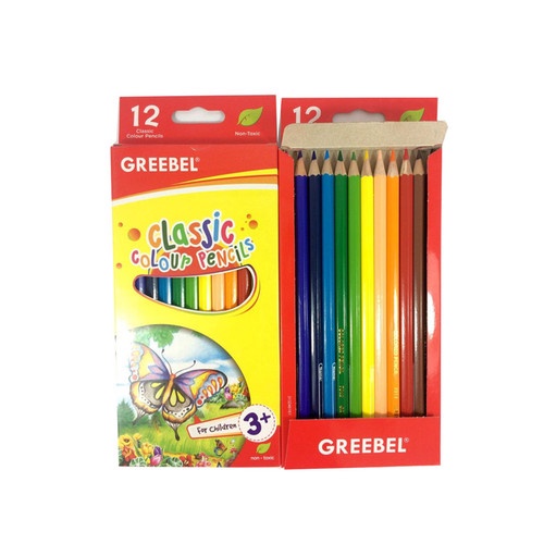 

[1 pak] PENSIL WARNA | COLOR PENCIL GREEBEL 12 WARNA CLASSIC PANJANG 7012