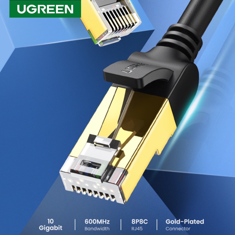 Jual Ugreen Kabel Cat 7 Gigabit STP RJ45 LAN 10Gbps Untuk Router Shopee