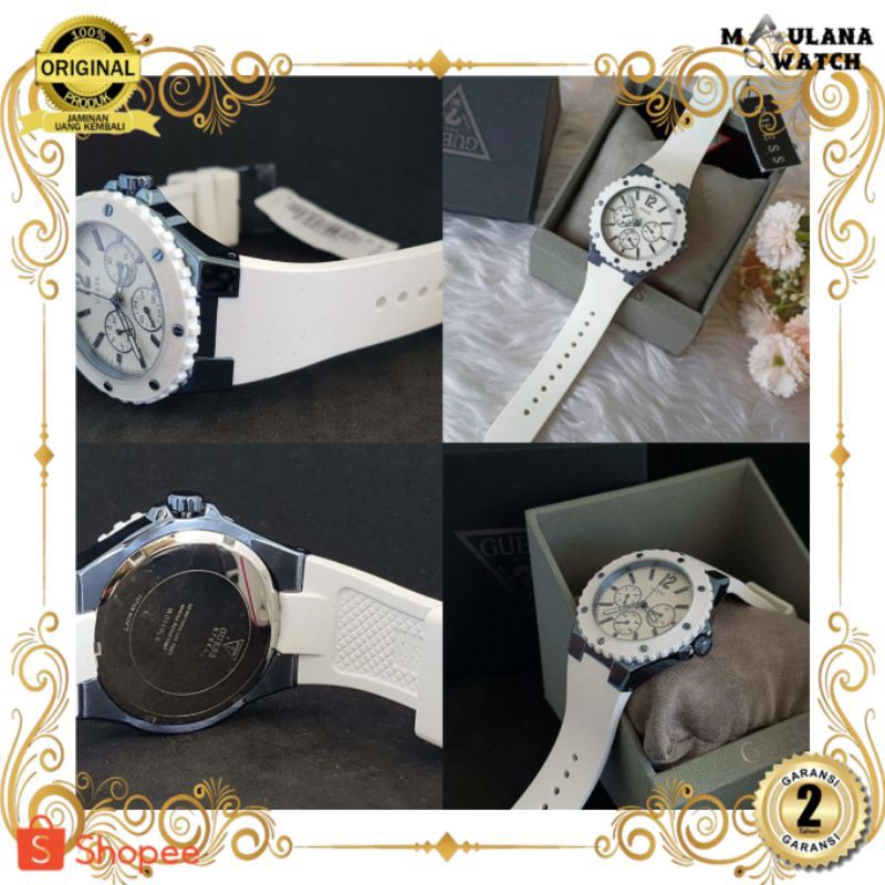 JAM TANGAN PRIA WANITA | RANTAI | KULIT | KARET | MURAH | WANITA [GUESS W0149L6] STRAP RUBBER