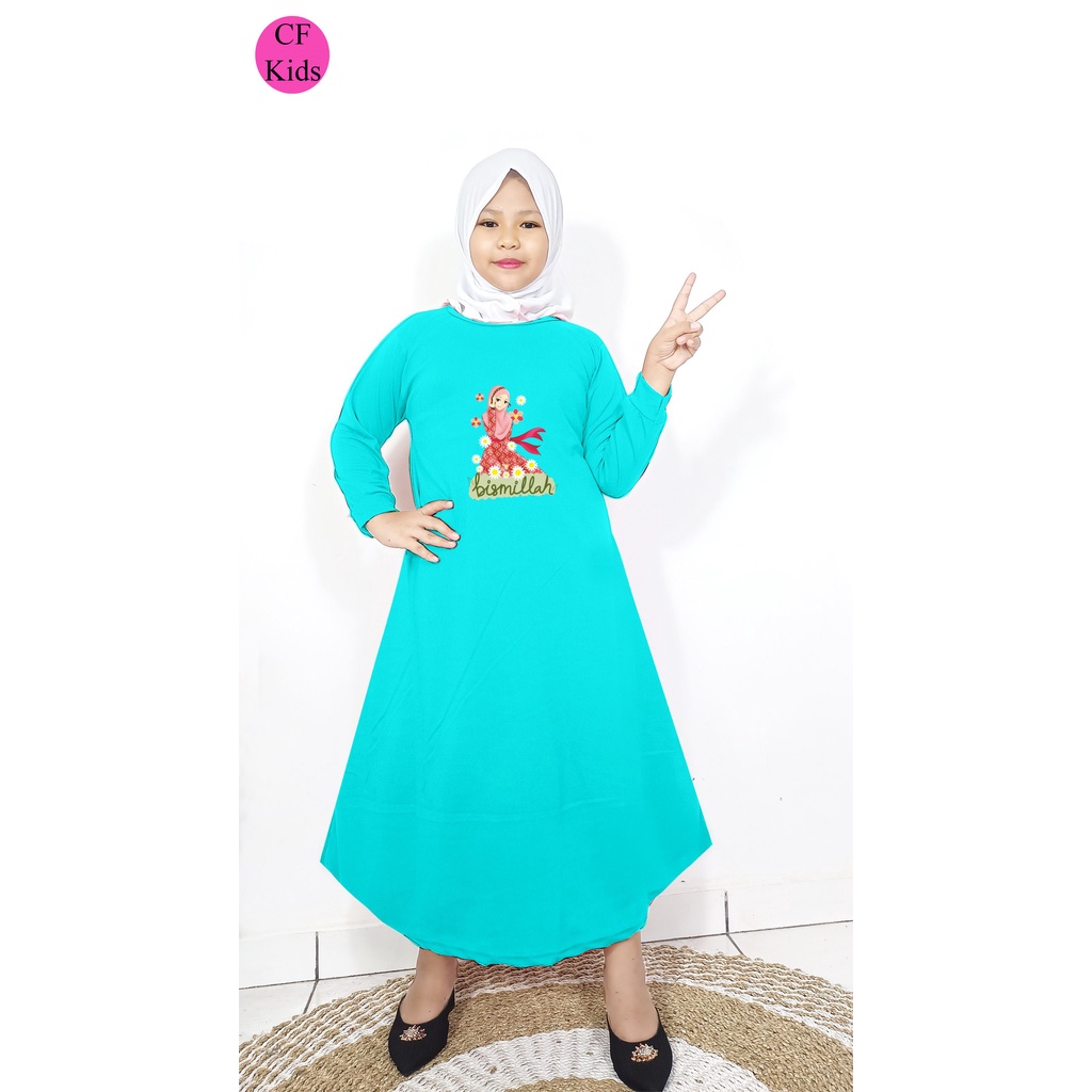 Gamis Anak Perempuan DTF Bismillah Cute CF Kids