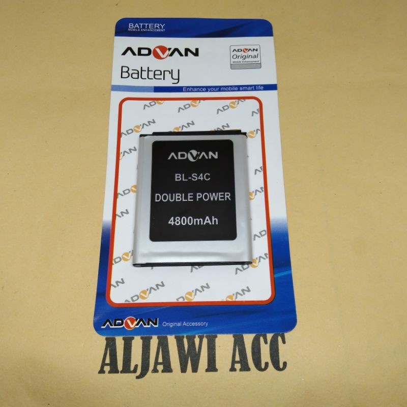 Baterai Batre Battery Advan BL-S4C Double Power Battery Hp