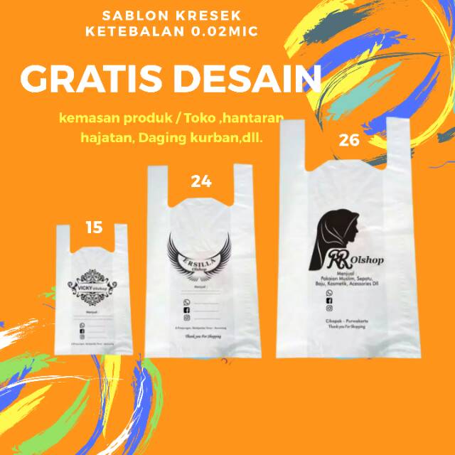 SABLON KRESEK UKURAN LEBAR 26 GRATIS DESAIN