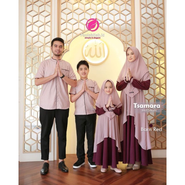SARIMBIT TSAMARA | By faniaHijab.id ORI | SARIMBIT KELUARGA Couple | Seragaman polos Busui friendly 