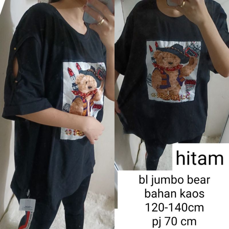 Ds Blouse jumbo bear ld 120-140cm bahan  import