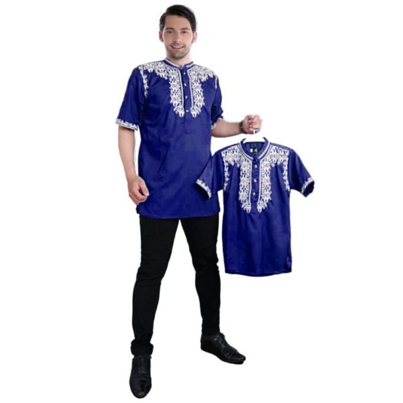 couple koko ayah anak / kemeja couple / couple keluarga / set couple ayah anak / koko bordir